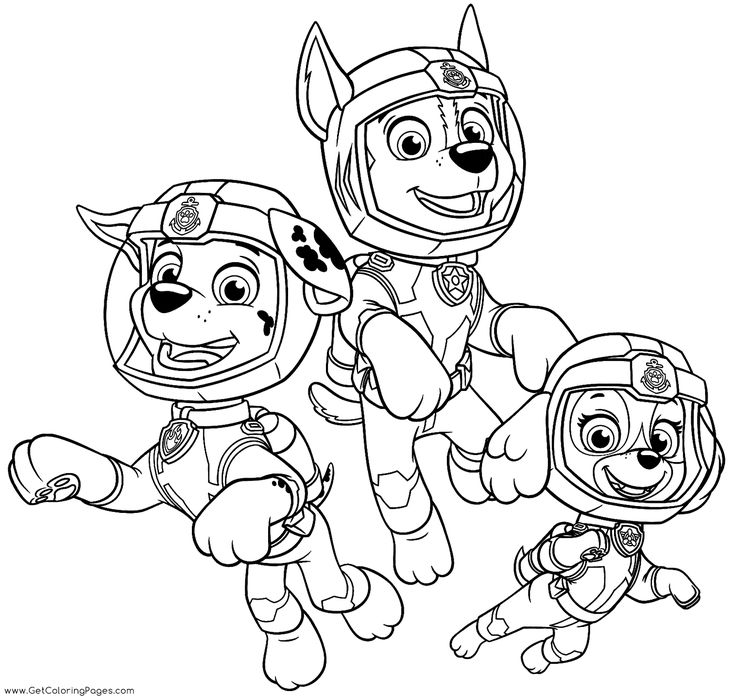 Paw patrol mighty pups coloring pages