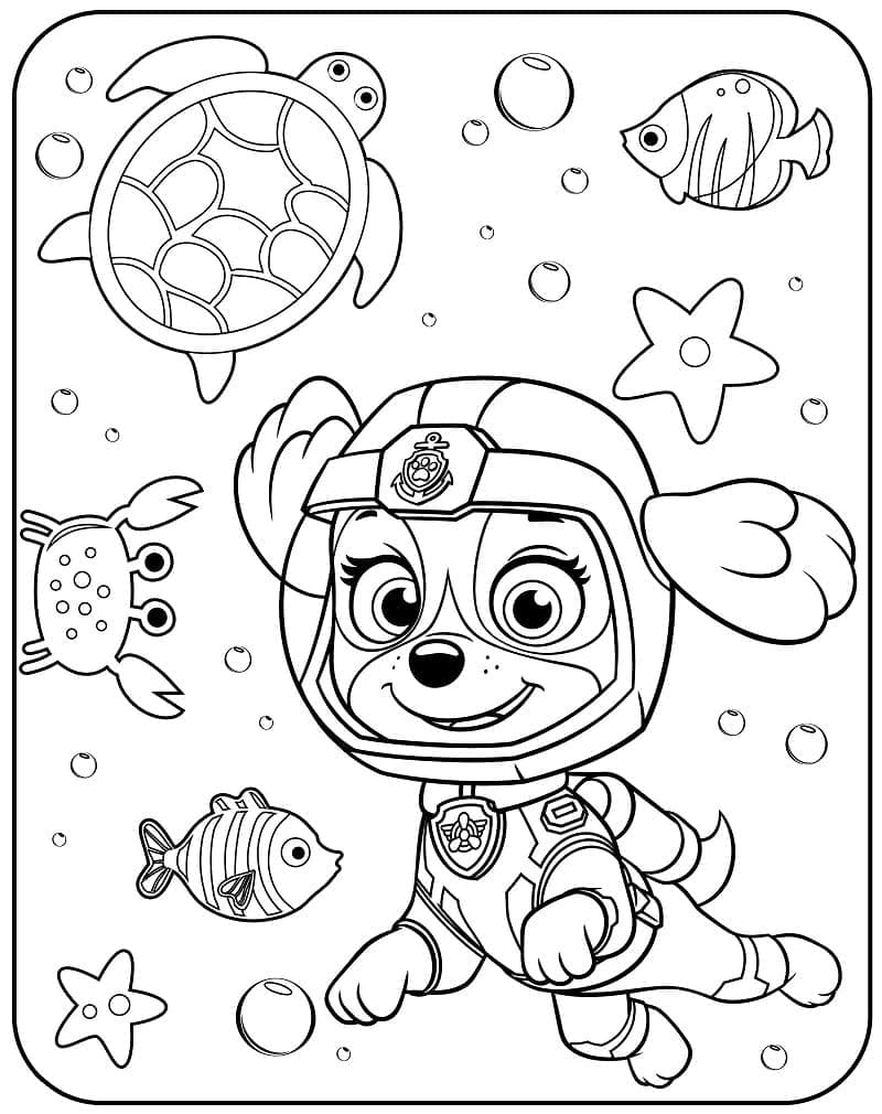 Skye paw patrol coloring pages