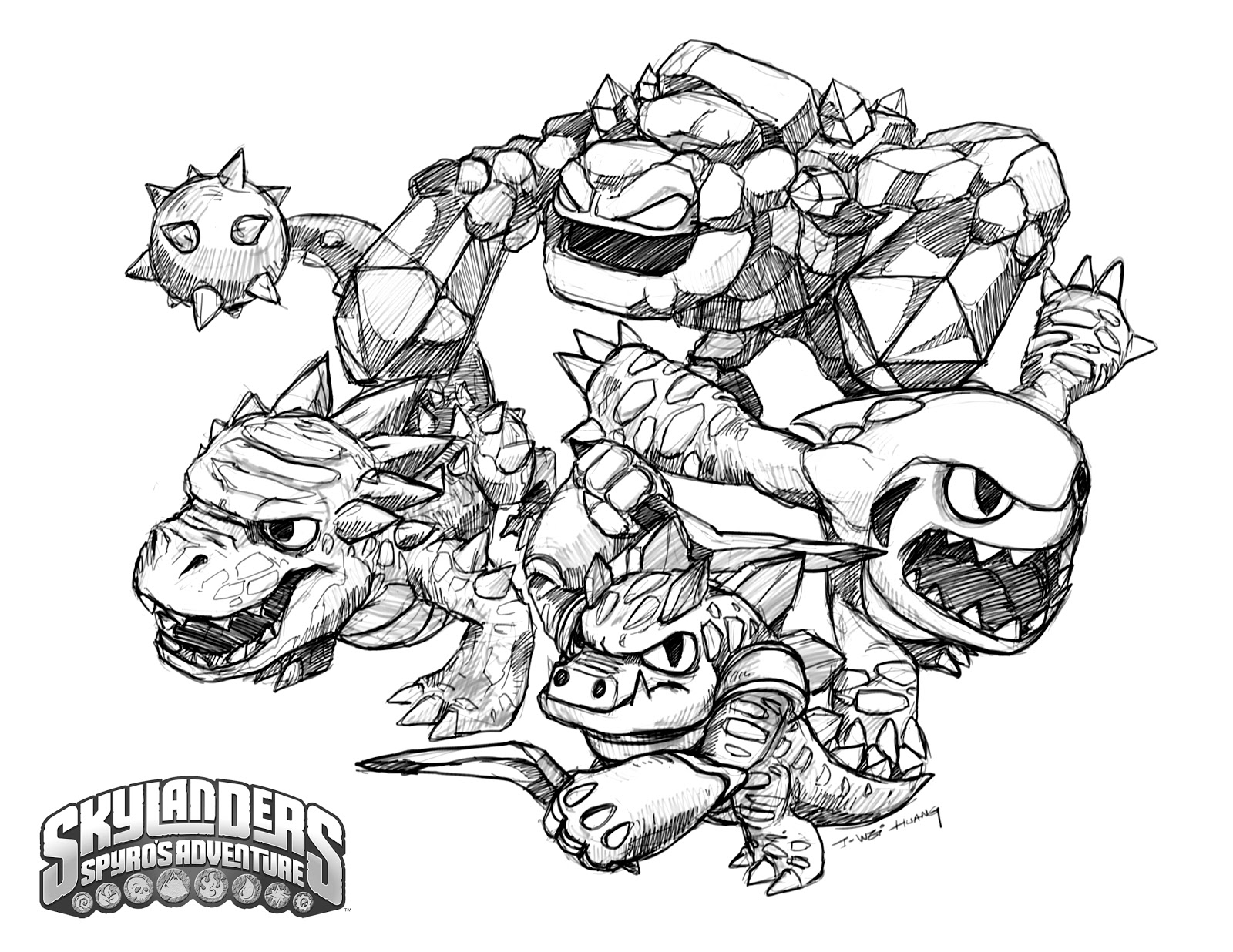 Crabfu blog skylanders speed drawing coloring pages