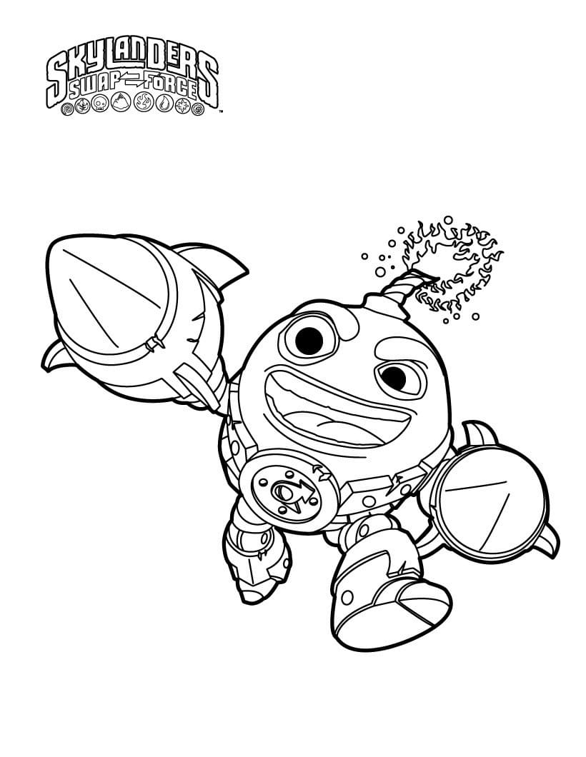 Count down skylanders coloring page