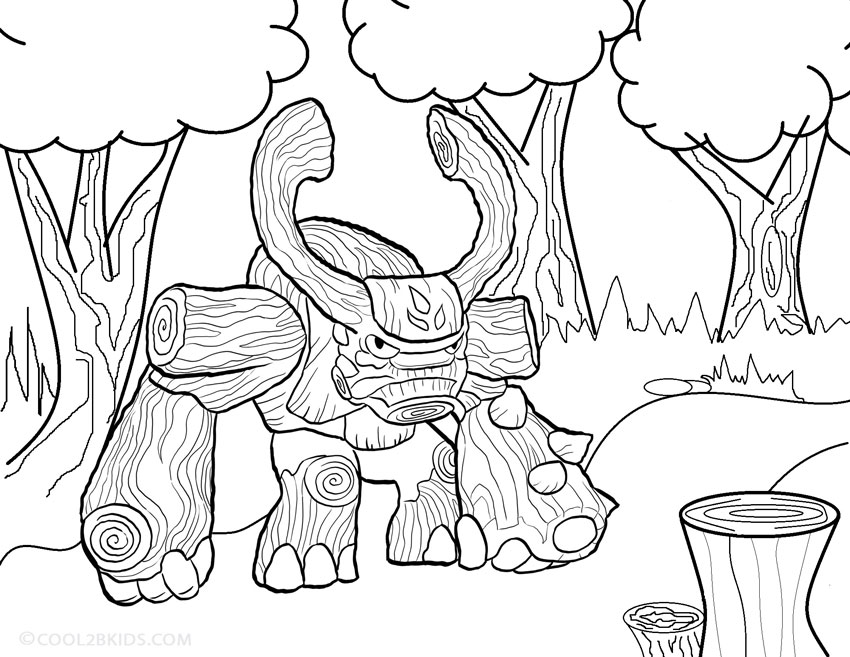 Printable skylander giants coloring pages for kids