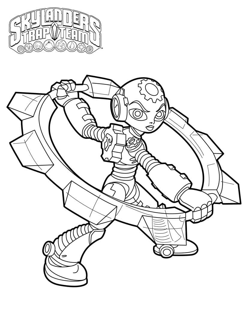 Gearshift skylanders coloring page