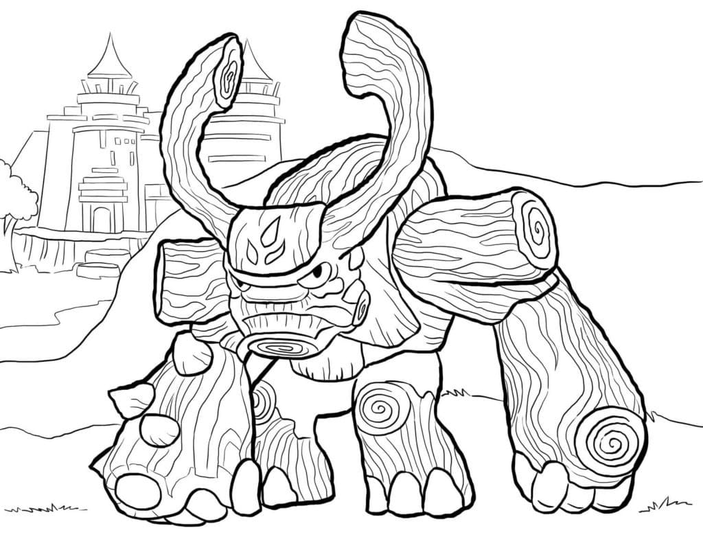 Skylanders tree rex coloring page