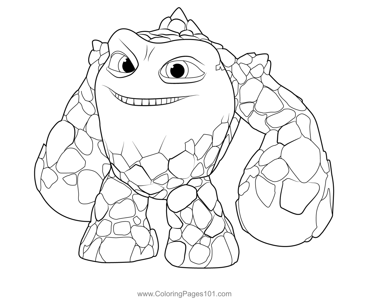 Eruptor skylanders spyros adventure coloring page for kids