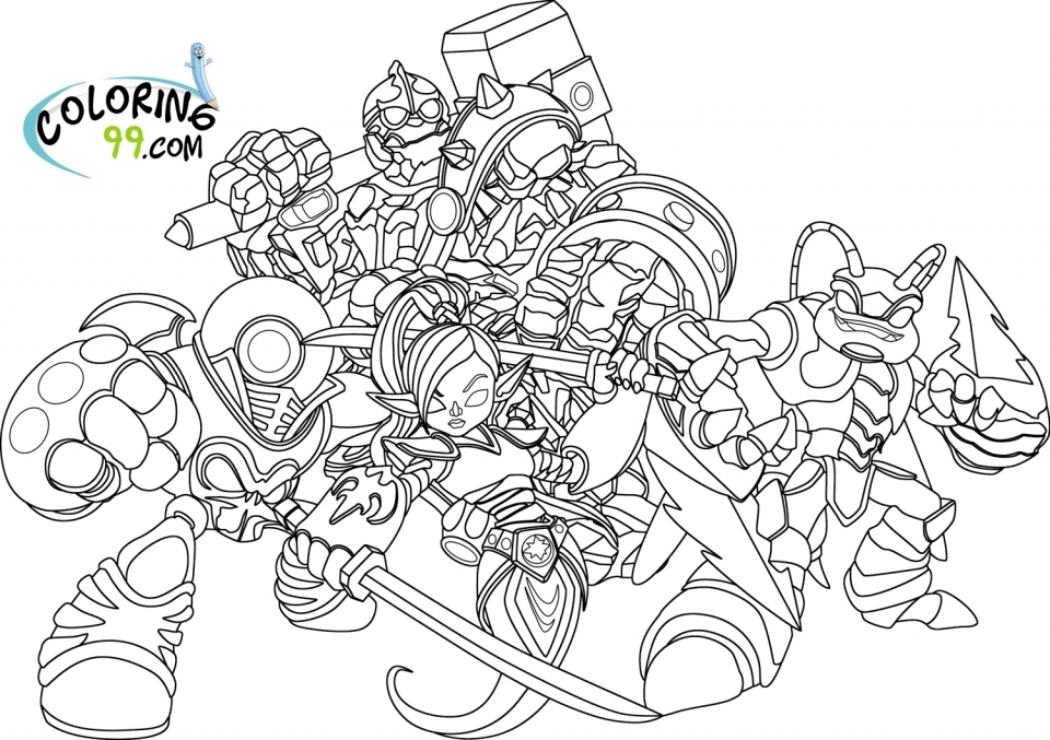 Free printable skylander coloring pages