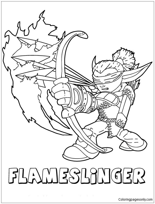 Skylanders giants fire flameslinger coloring page ninjago coloring pages coloring pages to print coloring pages