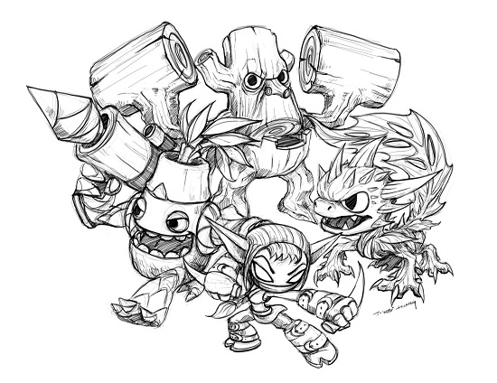 Printable skylander giants coloring pages