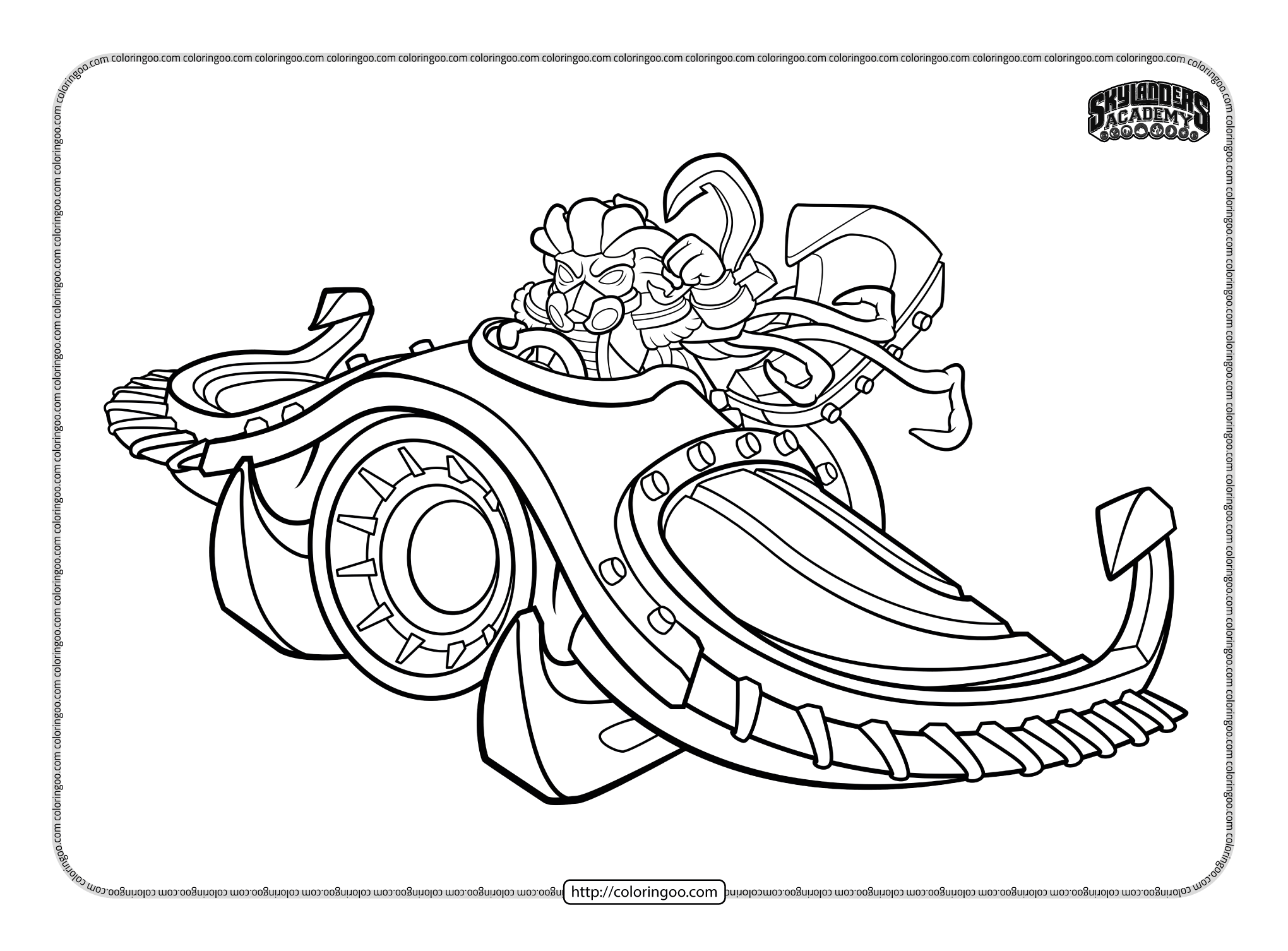 Skylanders nightfall in sea shadow coloring pages