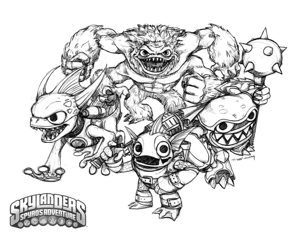 Skylanders coloring pages