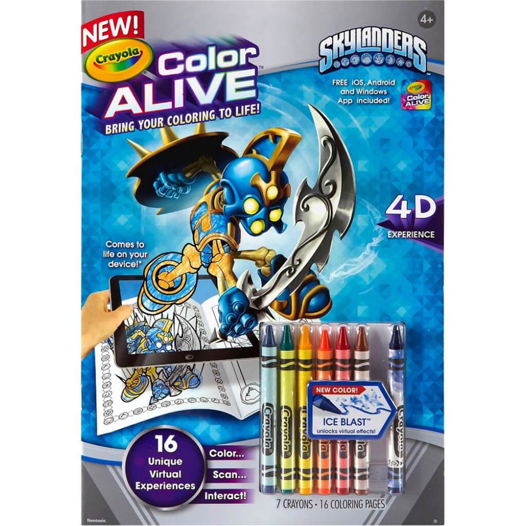 Crayola color alive skylanders coloring book with crayons