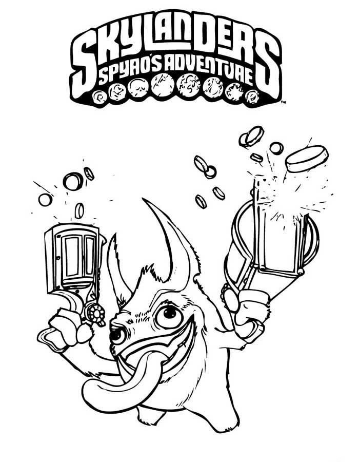 Coloring pages skylanders spyros adventure
