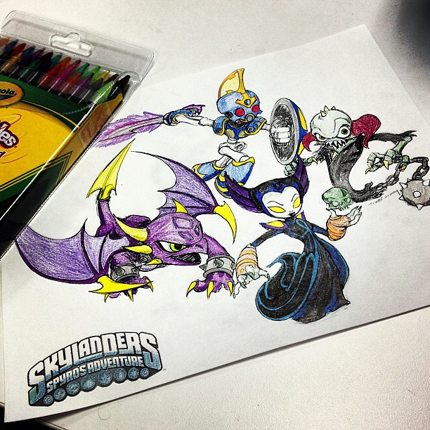 Latest skylanders coloring page i did for evas wall theâ
