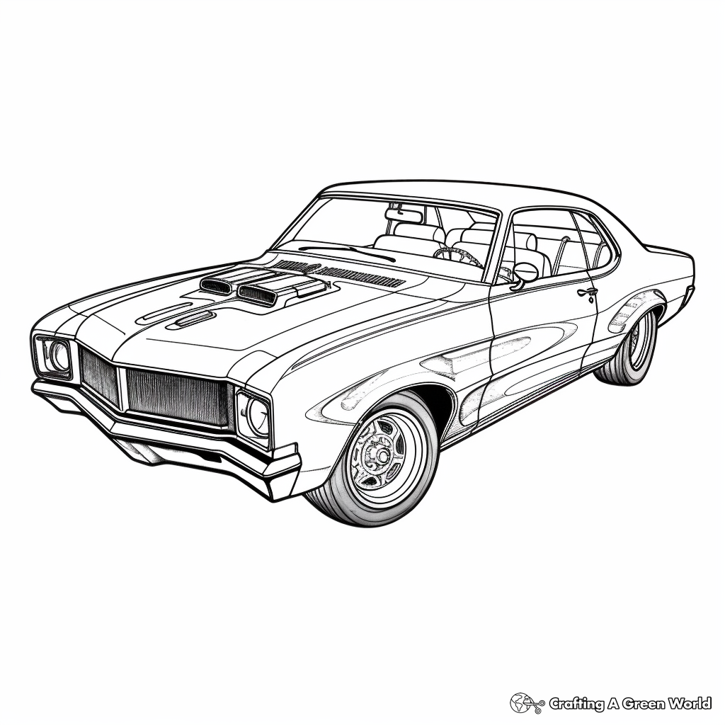 Muscle car coloring pages