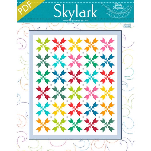 Skylark downloadable pdf quilt pattern wendy sheppard fat quarter shop
