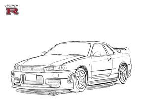 Nissan skyline r drawing by revolut on deviantart nissan skyline nissan gtr skyline nissan