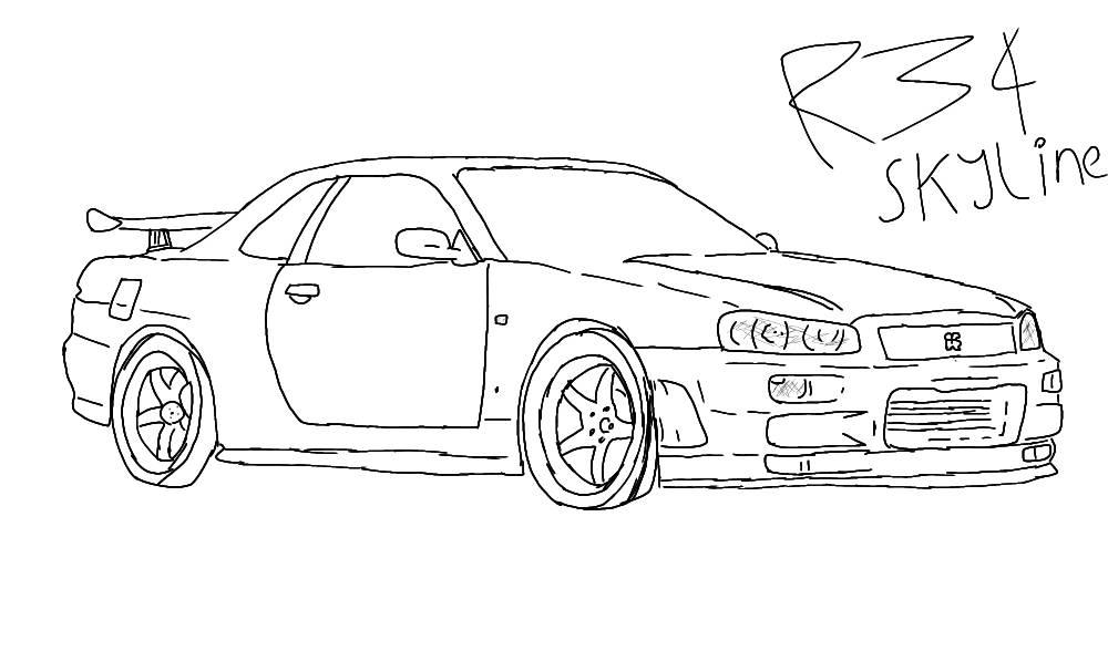 Not pixel nissan skyline gt
