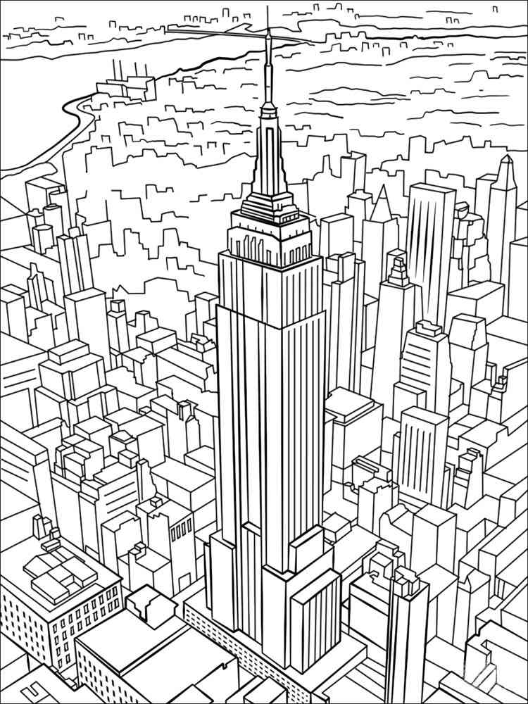 Skyscraper coloring pages for adults