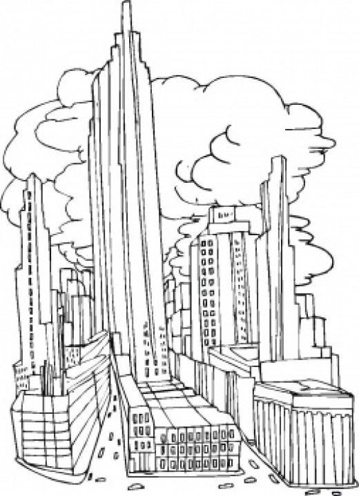 Skyscraper coloring sheets