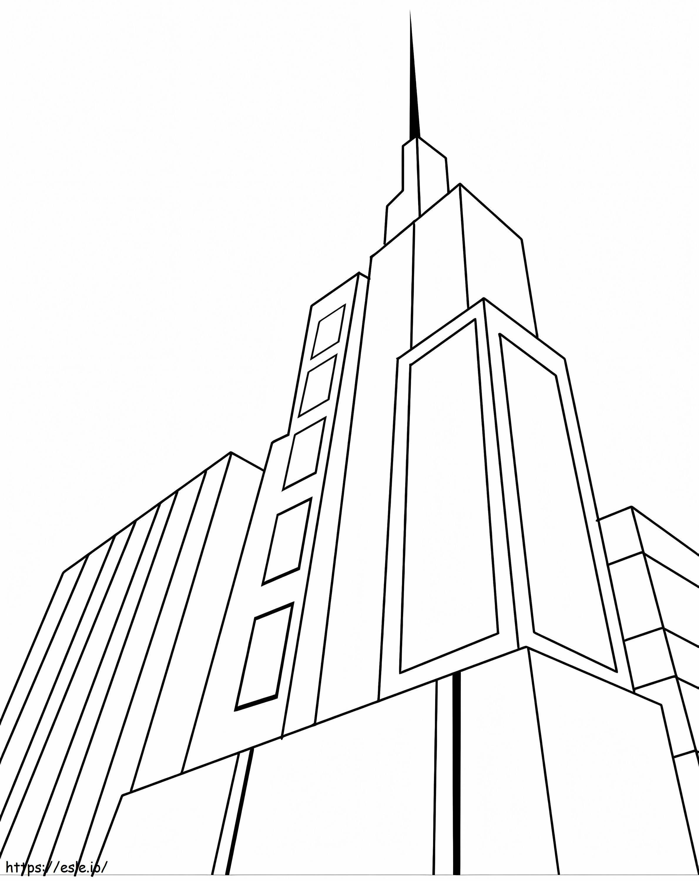 Printable skyscraper coloring page
