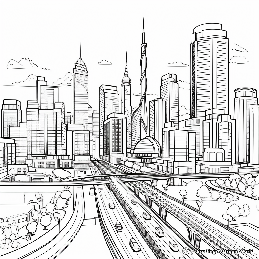 City coloring pages