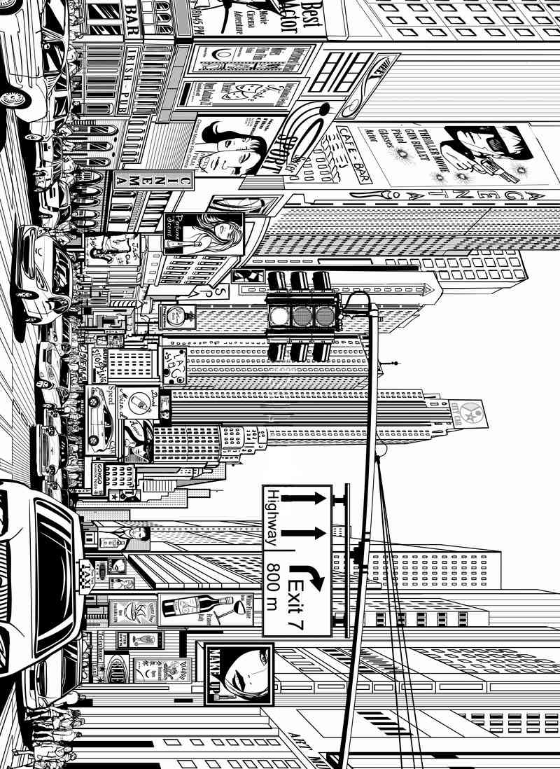 Skyscraper coloring pages for adults