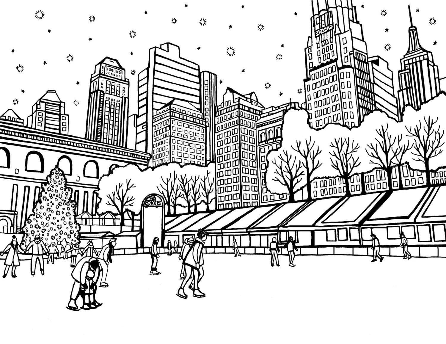 New york coloring pages printable for free download