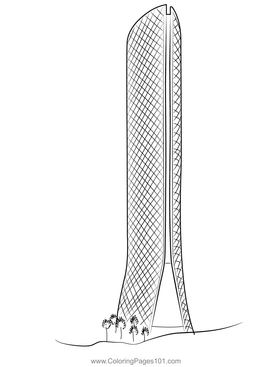 Skyscraper coloring page