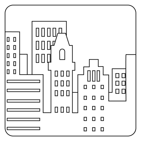 Cityscape emoji coloring page free printable coloring pages