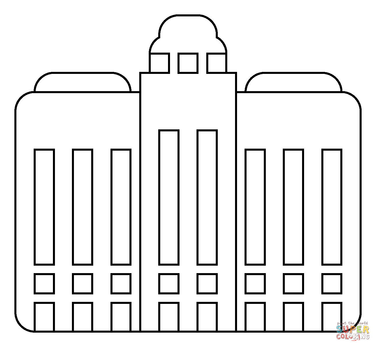 Office building emoji coloring page free printable coloring pages