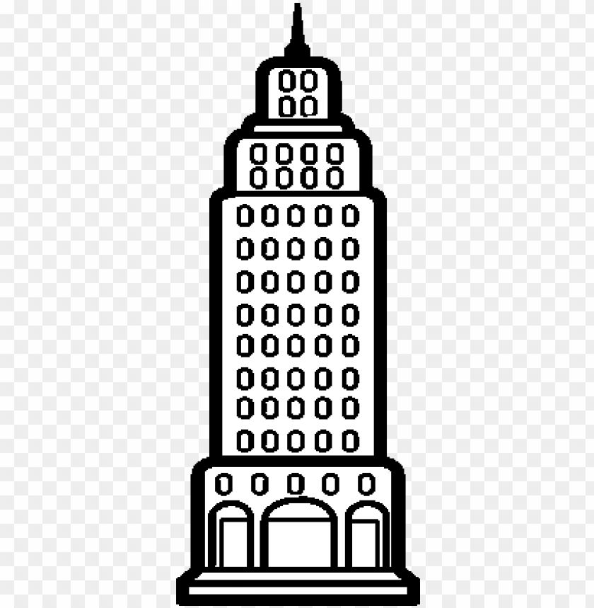Skyscraper coloring page png transparent with clear background id