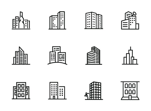 Big building icon royalty