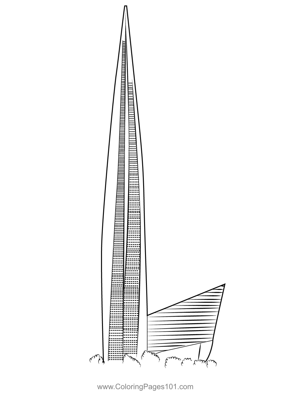 Skyscraper coloring page for kids