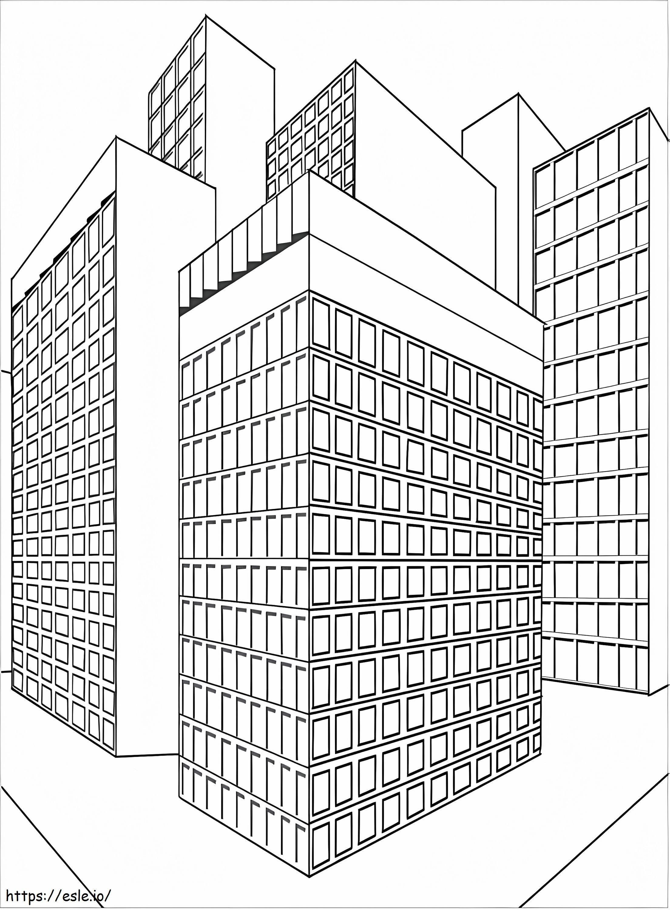 Print skyscraper coloring page