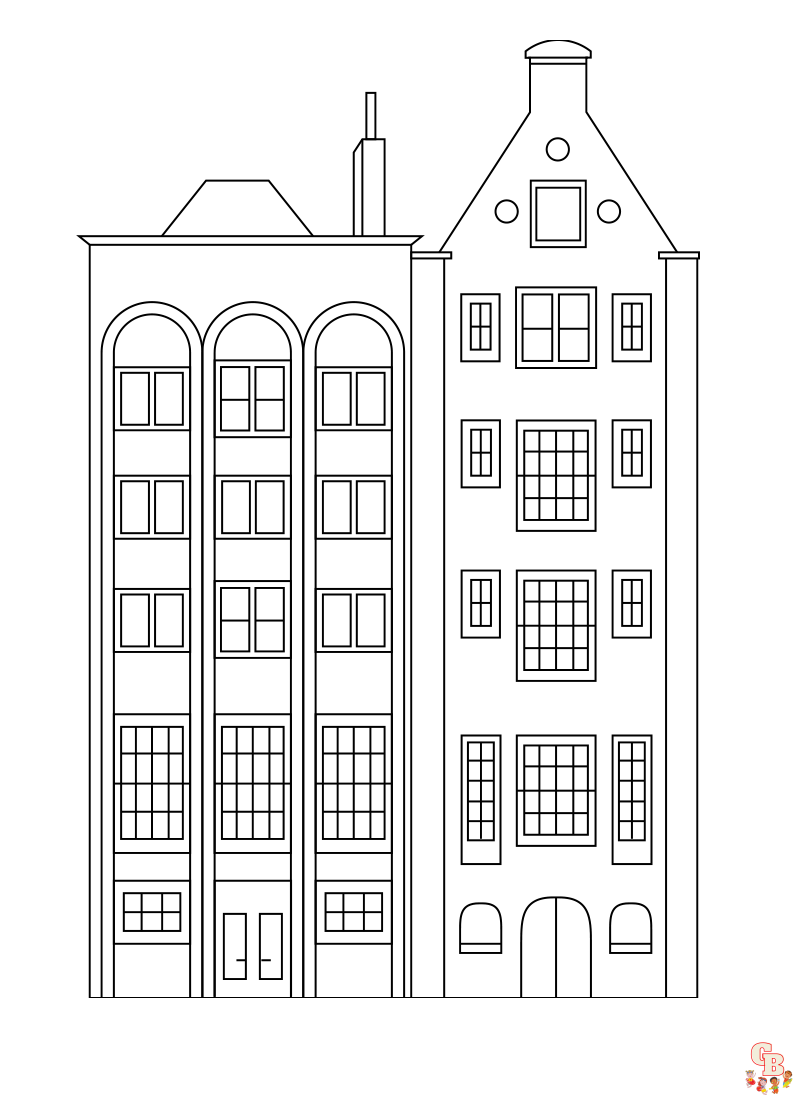 Enjoy free and printable buildings coloring pages for kids