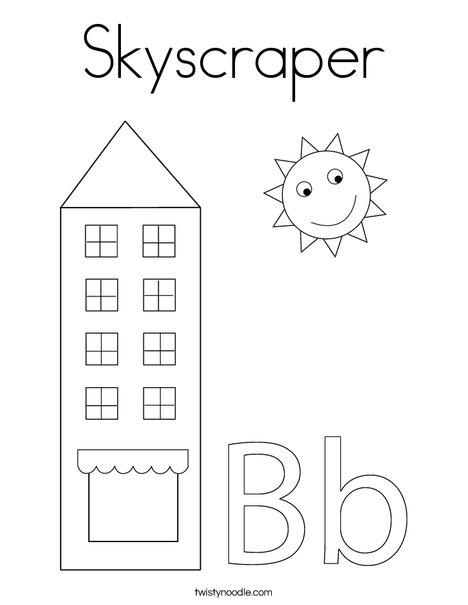 Skyscraper coloring page