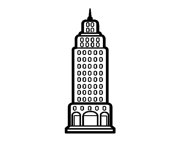 Skyscraper coloring page