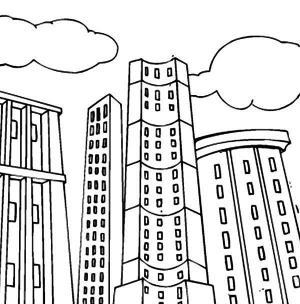 Skyscraper coloring sheets