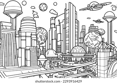 Science coloring page images stock photos d objects vectors