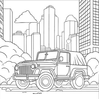 Page truck coloring sheet images