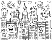 Skyscraper coloring pages free coloring pages