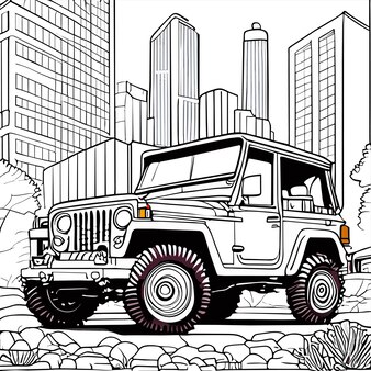 Page truck coloring sheet images