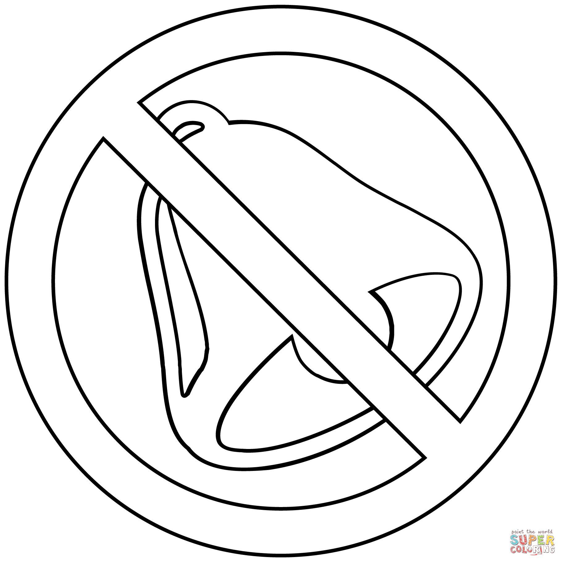 Bell with slash emoji coloring page free printable coloring pages