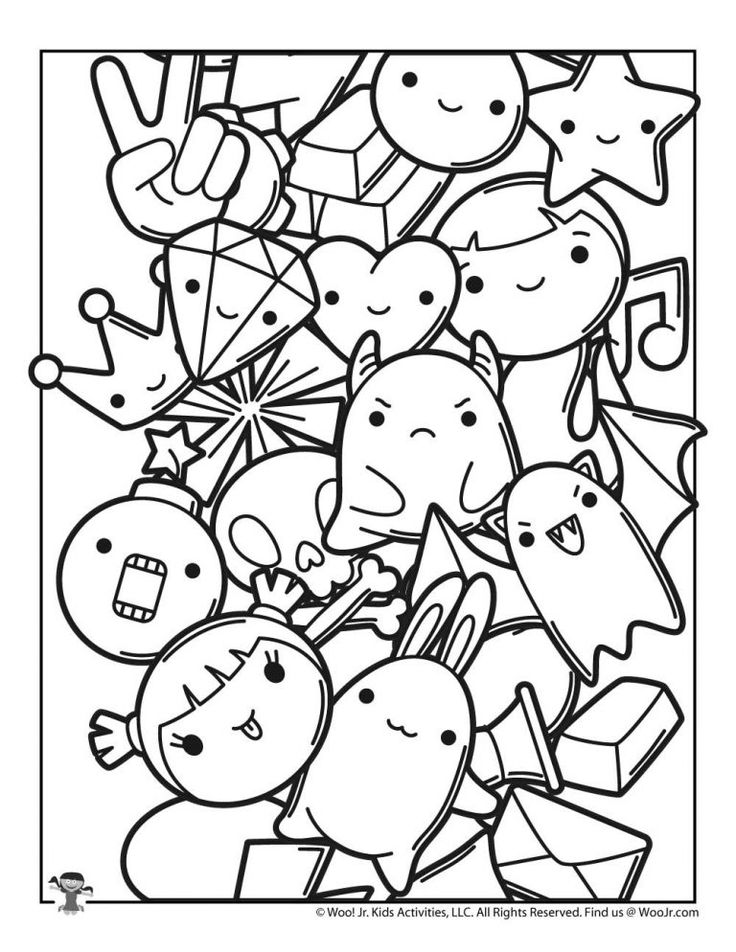 Cute coloring kawaii printable woo jr kids activities childrens publishing cute coloring pages doodle coloring coloring book art