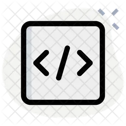 Square slash parenthesis icon