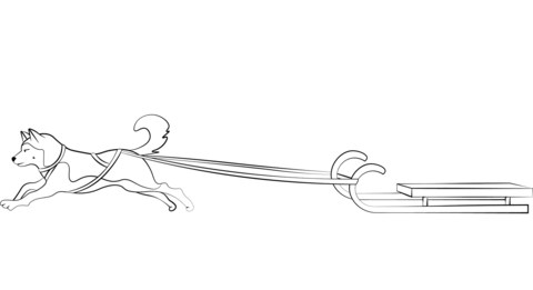 Sled dog coloring page free printable coloring pages