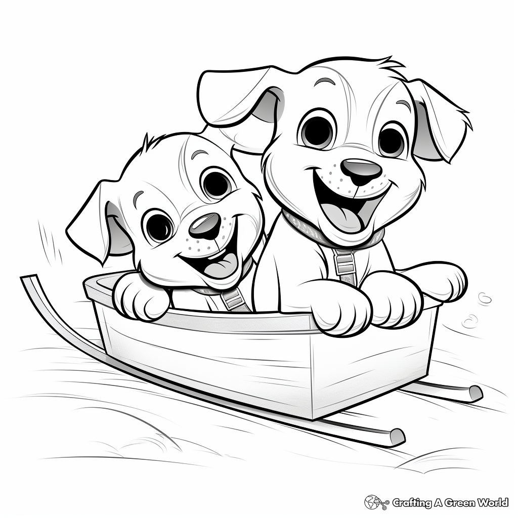 Sled dog coloring pages