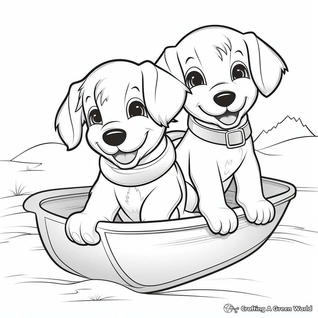Sled dog coloring pages