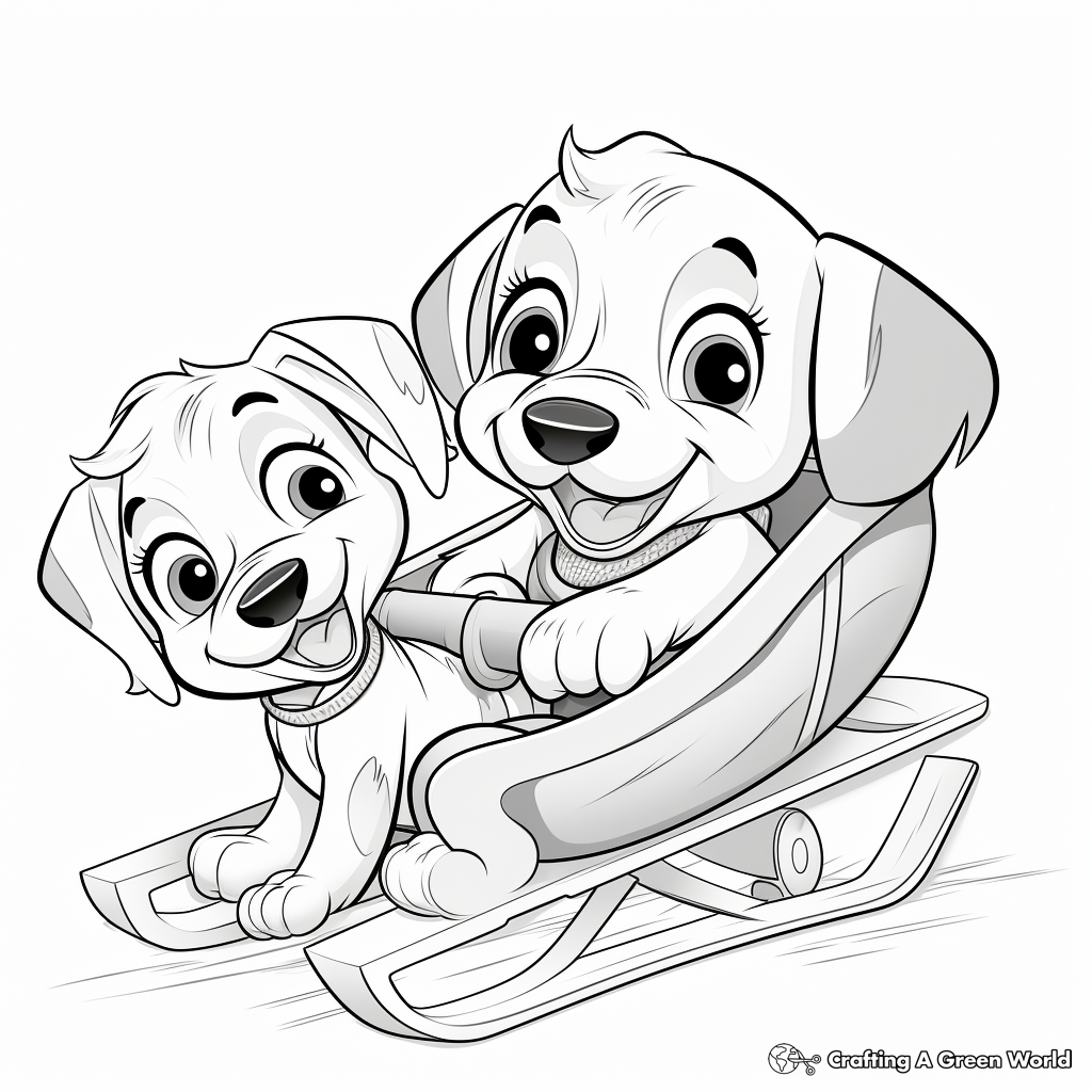 Sled dog coloring pages