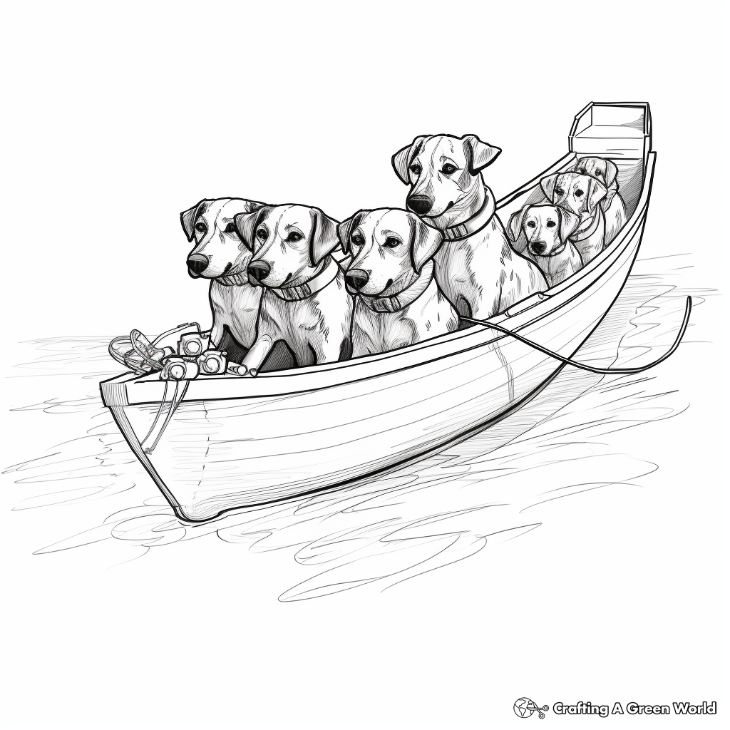 Sled dog coloring pages