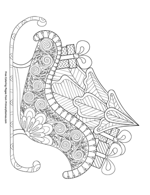 Sled with presents coloring page â free printable pdf from